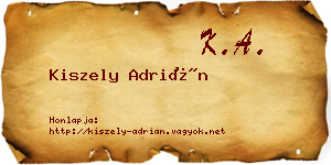 Kiszely Adrián névjegykártya