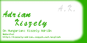 adrian kiszely business card